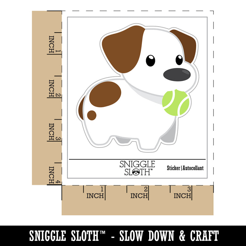 Tennis Ball Jack Russell Terrier Dog Puppy Waterproof Vinyl Phone Tablet Laptop Water Bottle Sticker Set - 5 Pack