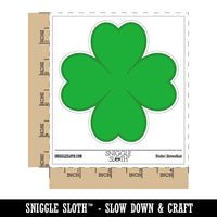 Four Leaf Clover Lucky Solid Waterproof Vinyl Phone Tablet Laptop Water Bottle Sticker Set - 5 Pack