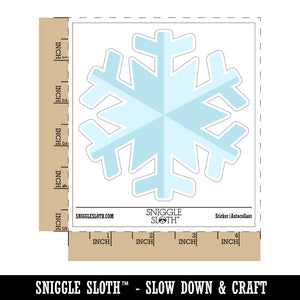 Snowflake Winter Waterproof Vinyl Phone Tablet Laptop Water Bottle Sticker Set - 5 Pack