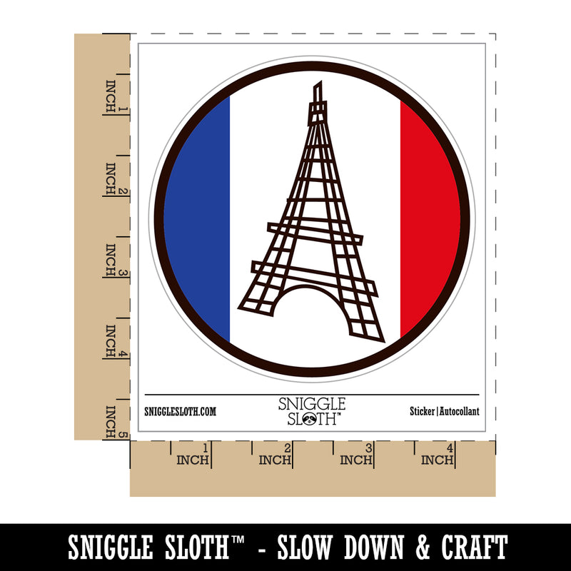 Eiffel Tower Paris France Doodle Waterproof Vinyl Phone Tablet Laptop Water Bottle Sticker Set - 5 Pack