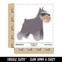 Miniature Schnauzer Dog Solid Waterproof Vinyl Phone Tablet Laptop Water Bottle Sticker Set - 5 Pack