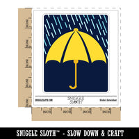 Rainy Day Umbrella Waterproof Vinyl Phone Tablet Laptop Water Bottle Sticker Set - 5 Pack