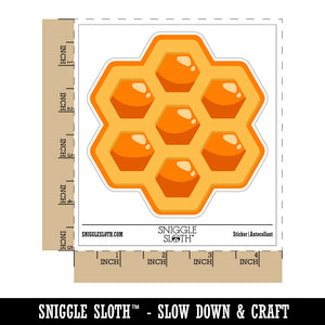 Simple Honeycomb Outline Waterproof Vinyl Phone Tablet Laptop Water Bottle Sticker Set - 5 Pack