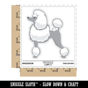 Standard Poodle Dog Solid Waterproof Vinyl Phone Tablet Laptop Water Bottle Sticker Set - 5 Pack
