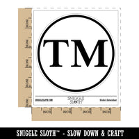 Trademark TM Symbol Waterproof Vinyl Phone Tablet Laptop Water Bottle Sticker Set - 5 Pack