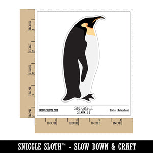 Emperor Penguin Profile Waterproof Vinyl Phone Tablet Laptop Water Bottle Sticker Set - 5 Pack