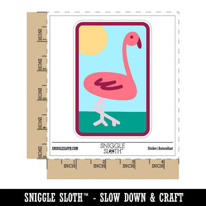 Flamingo Doodle Waterproof Vinyl Phone Tablet Laptop Water Bottle Sticker Set - 5 Pack