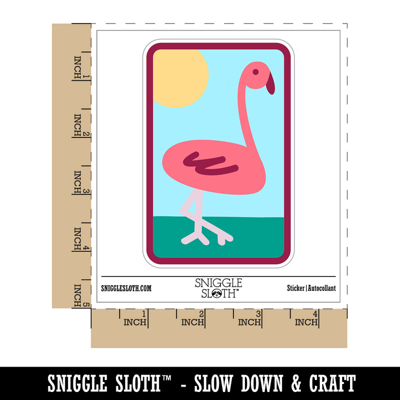 Flamingo Doodle Waterproof Vinyl Phone Tablet Laptop Water Bottle Sticker Set - 5 Pack