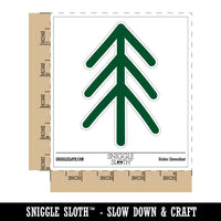 Simple Pine Tree Waterproof Vinyl Phone Tablet Laptop Water Bottle Sticker Set - 5 Pack