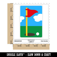 Golf Hole Flag Waterproof Vinyl Phone Tablet Laptop Water Bottle Sticker Set - 5 Pack