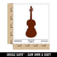 Violin Music Instrument Silhouette Waterproof Vinyl Phone Tablet Laptop Water Bottle Sticker Set - 5 Pack