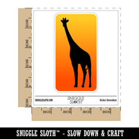 Giraffe Standing Solid Waterproof Vinyl Phone Tablet Laptop Water Bottle Sticker Set - 5 Pack
