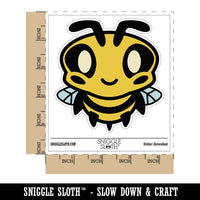 Cute Bee Happy Waterproof Vinyl Phone Tablet Laptop Water Bottle Sticker Set - 5 Pack