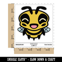 Cute Bee Laughing LOL Waterproof Vinyl Phone Tablet Laptop Water Bottle Sticker Set - 5 Pack