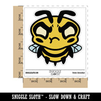 Cute Bee Mad Grumpy Waterproof Vinyl Phone Tablet Laptop Water Bottle Sticker Set - 5 Pack