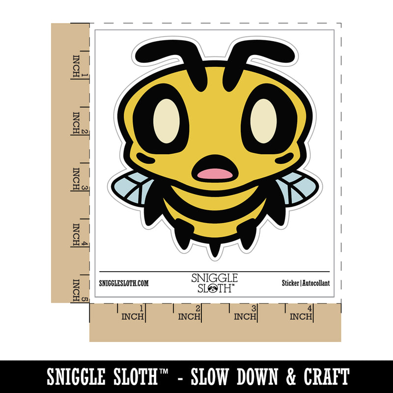 Cute Bee Shocked Waterproof Vinyl Phone Tablet Laptop Water Bottle Sticker Set - 5 Pack