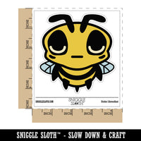 Cute Bee Sleepy Waterproof Vinyl Phone Tablet Laptop Water Bottle Sticker Set - 5 Pack