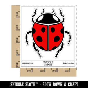 Ladybug Drawing Waterproof Vinyl Phone Tablet Laptop Water Bottle Sticker Set - 5 Pack