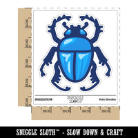 Scarab Beetle Waterproof Vinyl Phone Tablet Laptop Water Bottle Sticker Set - 5 Pack