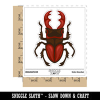 Stag Beetle Waterproof Vinyl Phone Tablet Laptop Water Bottle Sticker Set - 5 Pack