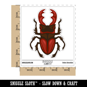 Stag Beetle Waterproof Vinyl Phone Tablet Laptop Water Bottle Sticker Set - 5 Pack