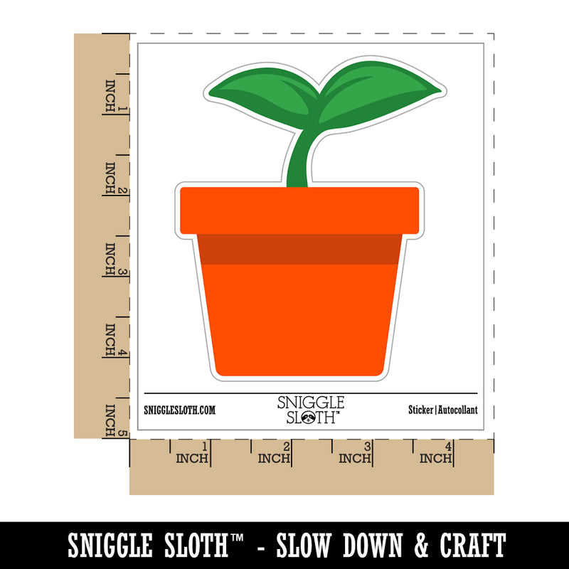 Plant Sprout Gardening Solid Waterproof Vinyl Phone Tablet Laptop Water Bottle Sticker Set - 5 Pack