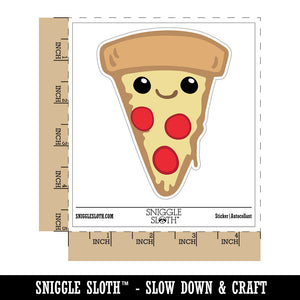 Cute Kawaii Pepperoni Pizza Waterproof Vinyl Phone Tablet Laptop Water Bottle Sticker Set - 5 Pack