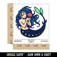 Mermaid and Fish Friend Waterproof Vinyl Phone Tablet Laptop Water Bottle Sticker Set - 5 Pack