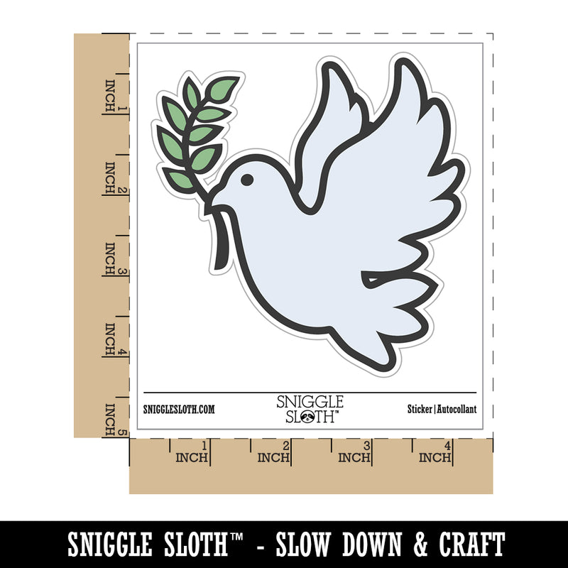 Peace Dove with Olive Branch Waterproof Vinyl Phone Tablet Laptop Water Bottle Sticker Set - 5 Pack