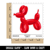 Balloon Animal Dog Waterproof Vinyl Phone Tablet Laptop Water Bottle Sticker Set - 5 Pack