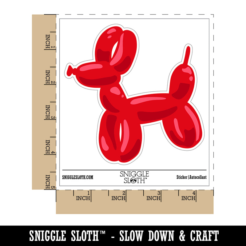 Balloon Animal Dog Waterproof Vinyl Phone Tablet Laptop Water Bottle Sticker Set - 5 Pack