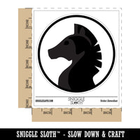 Chess Piece Black Knight Waterproof Vinyl Phone Tablet Laptop Water Bottle Sticker Set - 5 Pack