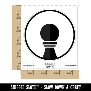 Chess Piece Black Pawn Waterproof Vinyl Phone Tablet Laptop Water Bottle Sticker Set - 5 Pack