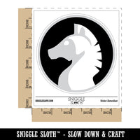 Chess Piece White Knight Waterproof Vinyl Phone Tablet Laptop Water Bottle Sticker Set - 5 Pack