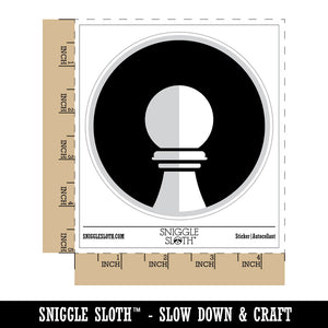 Chess Piece White Pawn Waterproof Vinyl Phone Tablet Laptop Water Bottle Sticker Set - 5 Pack