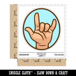 I Love You Hand Sign Language Waterproof Vinyl Phone Tablet Laptop Water Bottle Sticker Set - 5 Pack
