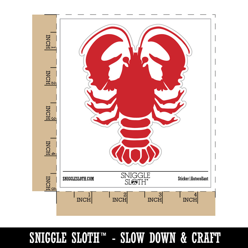 Maine Lobster Silhouette Waterproof Vinyl Phone Tablet Laptop Water Bottle Sticker Set - 5 Pack