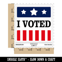 I Voted Stars and Stripes Patriotic Waterproof Vinyl Phone Tablet Laptop Water Bottle Sticker Set - 5 Pack