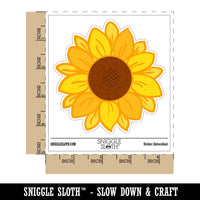 Cute Sunflower Doodle Waterproof Vinyl Phone Tablet Laptop Water Bottle Sticker Set - 5 Pack