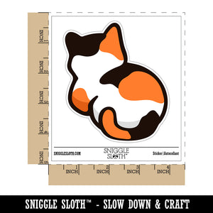 Cat Backside Waterproof Vinyl Phone Tablet Laptop Water Bottle Sticker Set - 5 Pack