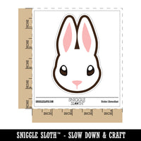 Cute Bunny Rabbit Head Waterproof Vinyl Phone Tablet Laptop Water Bottle Sticker Set - 5 Pack