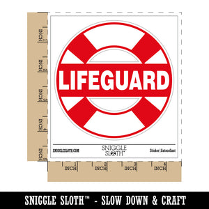 Lifeguard Lifesaver Buoy Waterproof Vinyl Phone Tablet Laptop Water Bottle Sticker Set - 5 Pack