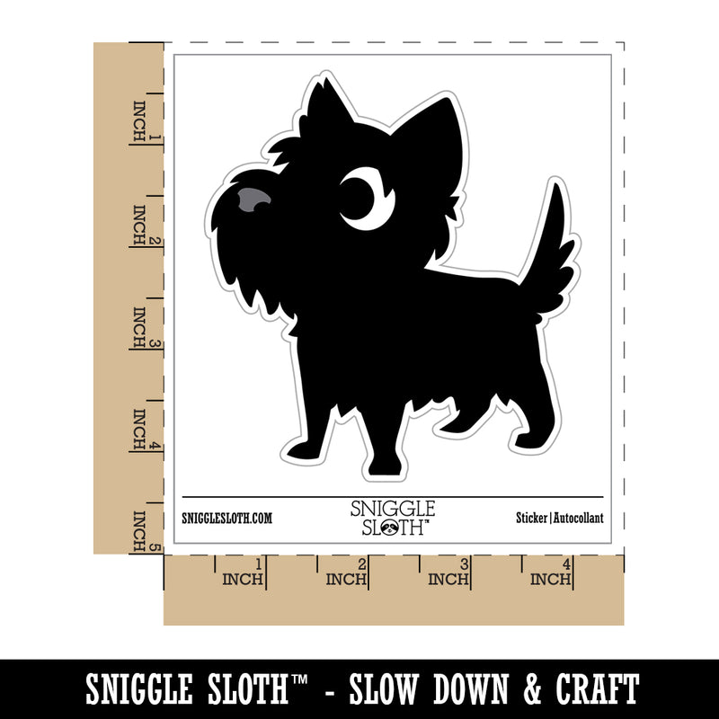 Lovable Cartoon Cairn Terrier Waterproof Vinyl Phone Tablet Laptop Water Bottle Sticker Set - 5 Pack
