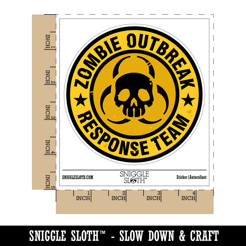 Zombie Outbreak Response Team Skull Waterproof Vinyl Phone Tablet Laptop Water Bottle Sticker Set - 5 Pack