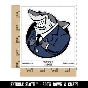 Lawyer Loan Shark in a Business Suit Waterproof Vinyl Phone Tablet Laptop Water Bottle Sticker Set - 5 Pack