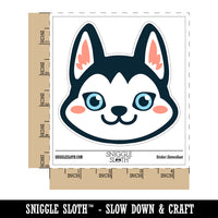 Chibi Husky Dog Head Waterproof Vinyl Phone Tablet Laptop Water Bottle Sticker Set - 5 Pack