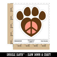 Paw Print Dog Cat Heart Peace Sign Waterproof Vinyl Phone Tablet Laptop Water Bottle Sticker Set - 5 Pack
