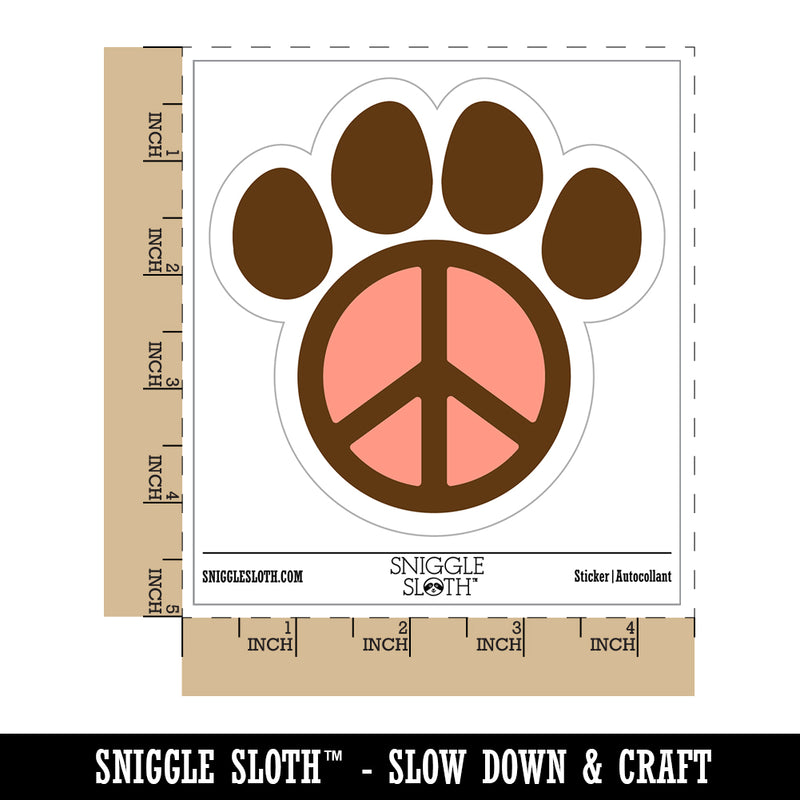 Paw Print Dog Cat Peace Sign Waterproof Vinyl Phone Tablet Laptop Water Bottle Sticker Set - 5 Pack