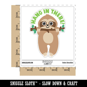 Hang in There Sweet Sloth Waterproof Vinyl Phone Tablet Laptop Water Bottle Sticker Set - 5 Pack