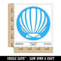 Scallop Seashell Beach Shell Ocean Waterproof Vinyl Phone Tablet Laptop Water Bottle Sticker Set - 5 Pack